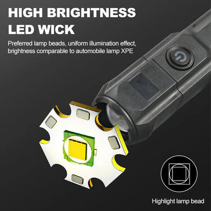 USB Rechargeable LED Tactical Torch – Waterproof Zoomable 500m Range, IPX4 for Camping, Fishing & Hiking | Av8store.com.au WOW