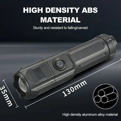 USB Rechargeable LED Tactical Torch – Waterproof Zoomable 500m Range, IPX4 for Camping, Fishing & Hiking | Av8store.com.au WOW