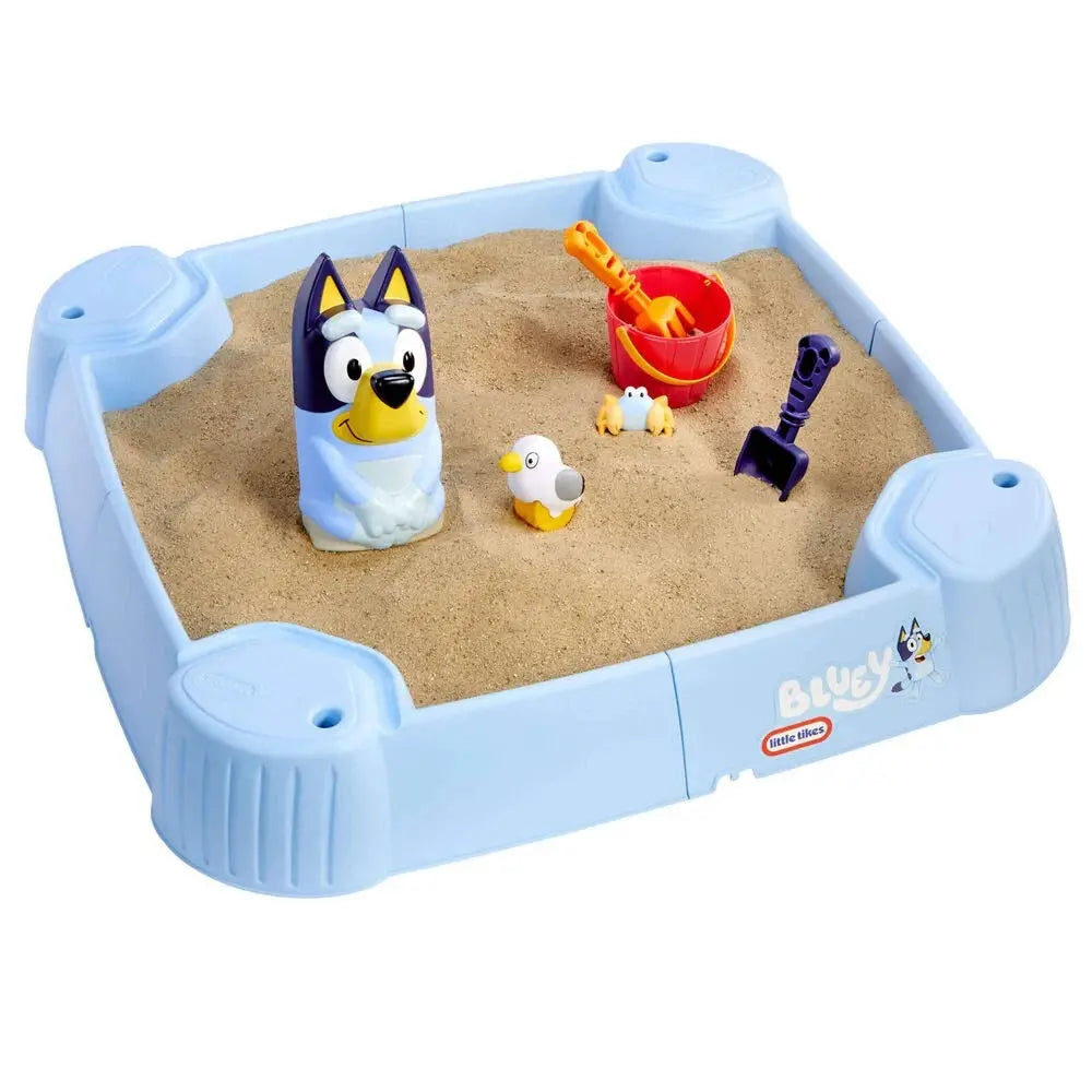 Little Tikes Bluey Beach Day Sandbox | Outdoor Sandpit Toy w/6 Accessories 1y+ AEX