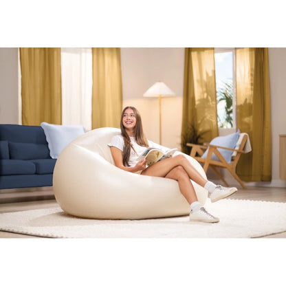 Intex Beanless Bag Inflatable Lounge Chair Beige 137x127x74cm Av8Store Av8Store