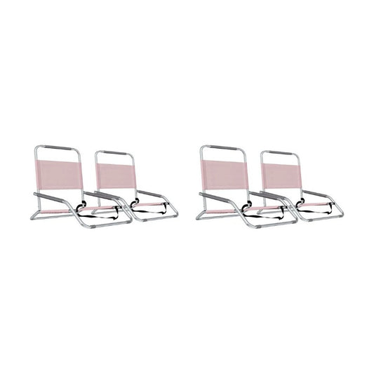 Havana Outdoors folding beach chairs 4 pack in dusty rose