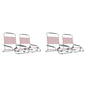 Havana Outdoors folding beach chairs 4 pack in dusty rose