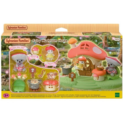 Sylvanian Families Fairy Mushroom House 17-Piece Playset with Julie the Koala Baby