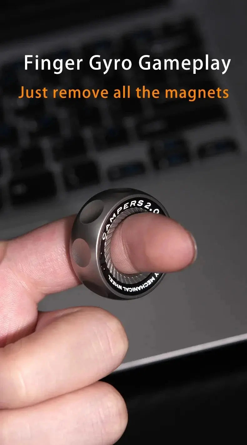 EDC Metal Ratchet Fidget Ring Spinner Stress Relief Toy Adult Anxiety Gift AEX