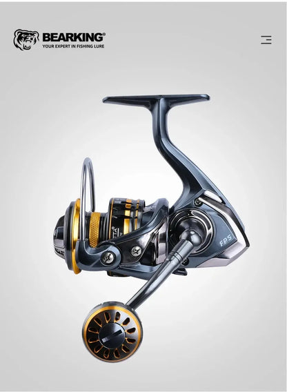 BEARKING Saltwater Spinning Reel 9+1BB | 5.2:1 | 12KG Drag | Waterproof AEX