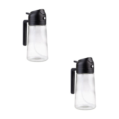 Appetito 2PK oil sprayer and pourer set - black caps