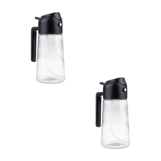 Appetito 2PK oil sprayer and pourer set - black caps