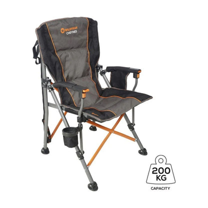 Wildtrak Cheynes Deluxe camping chair side profile