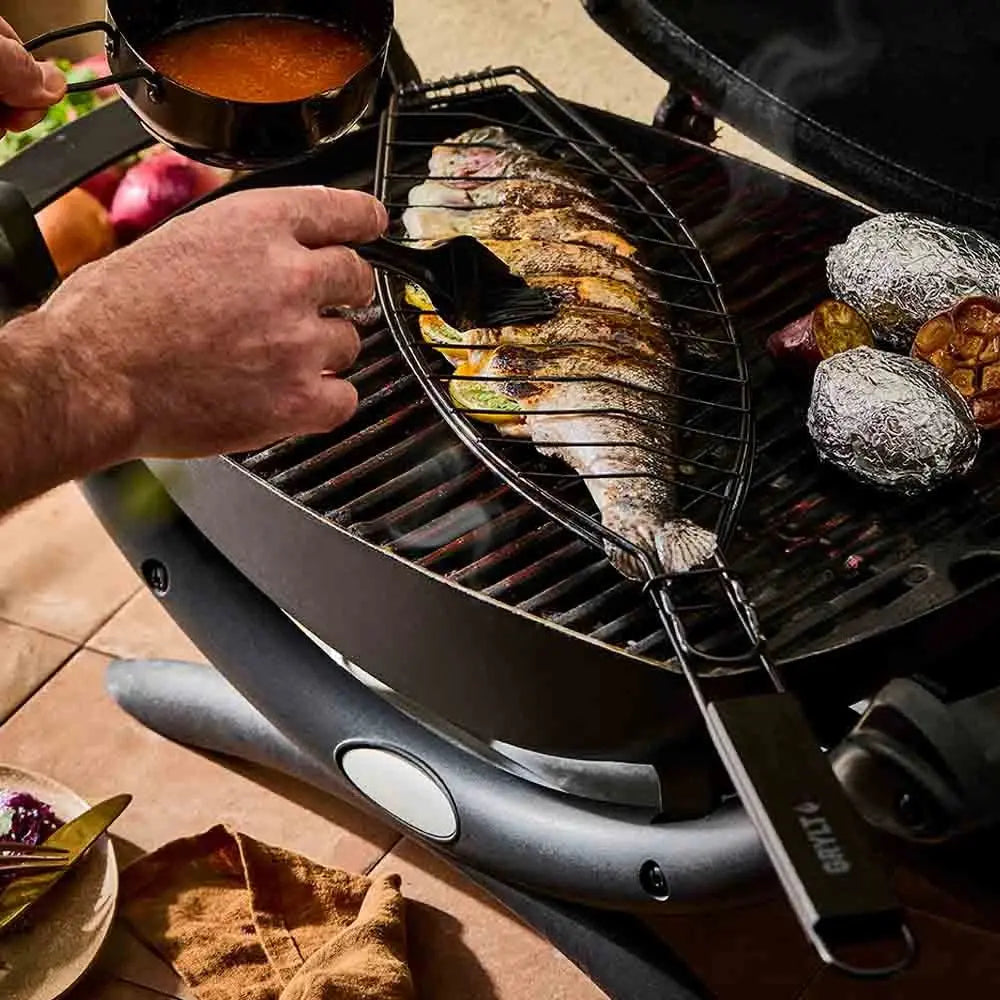 GRYLT Sauce Pot with Brush – Heat‑Safe Basting Pot for BBQ, Grilling & Cooking RBK