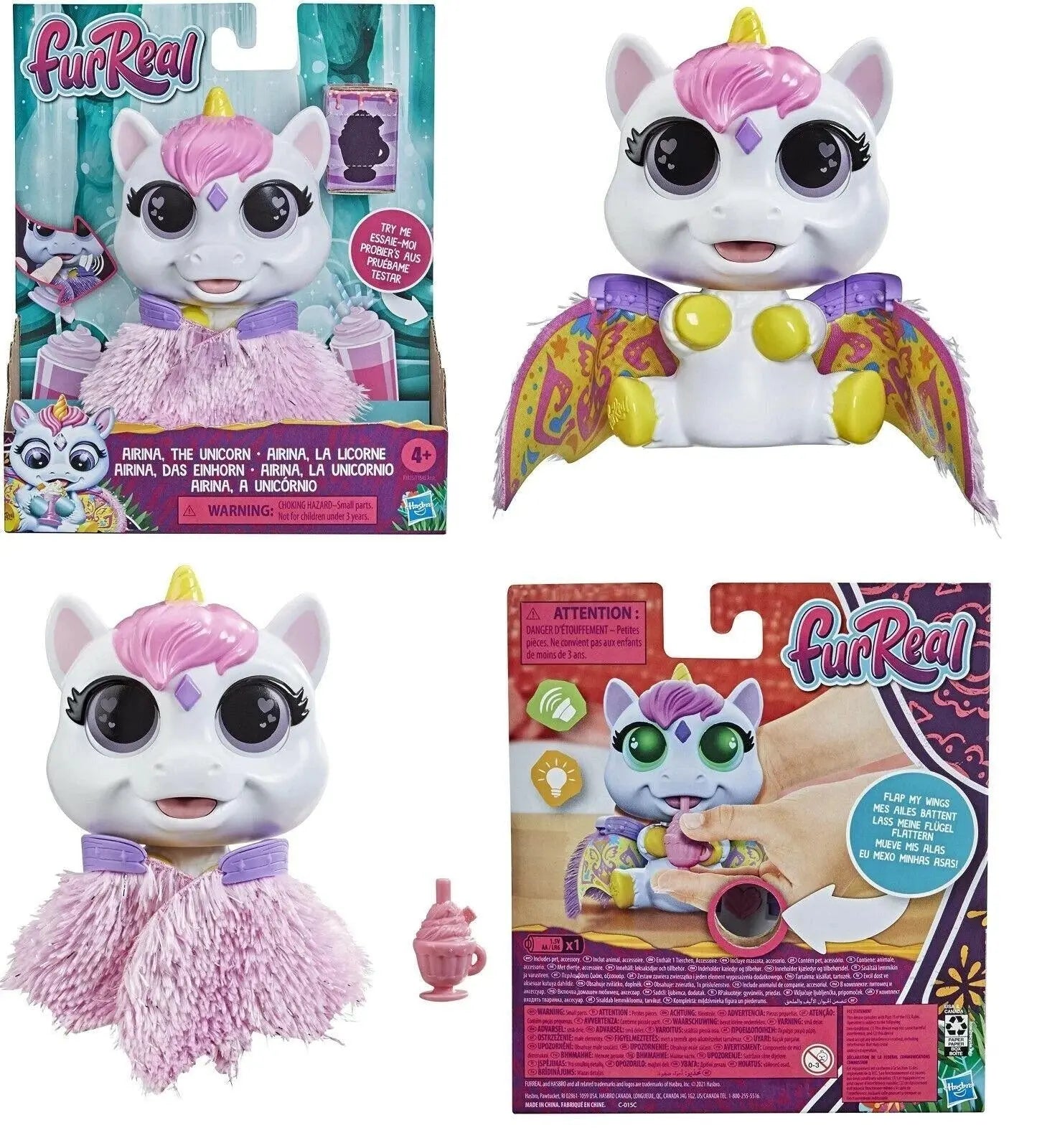 FurReal Friends Airina Unicorn – Toy Pet for Ages 4+ | Feed & Play Pretend Fun SYNS