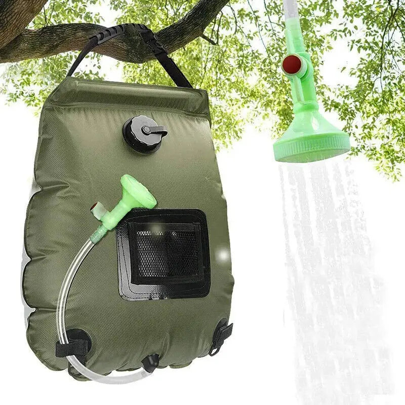 20L Solar Camp Shower Bag Portable Outdoor Heating Water Pipe Camping Hiking OZAB