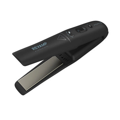 Revamp Progloss Liberate Cordless Ceramic Hair Straightener – 30 Min Use, 3 Heat Settings, Travel Lock | Black