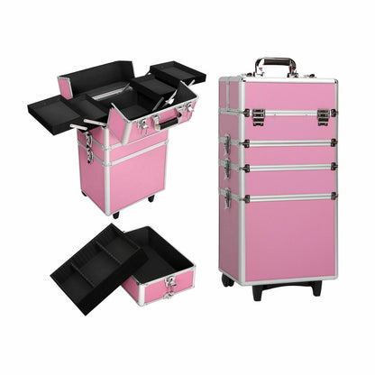 Makeup trolley stackable sections separated