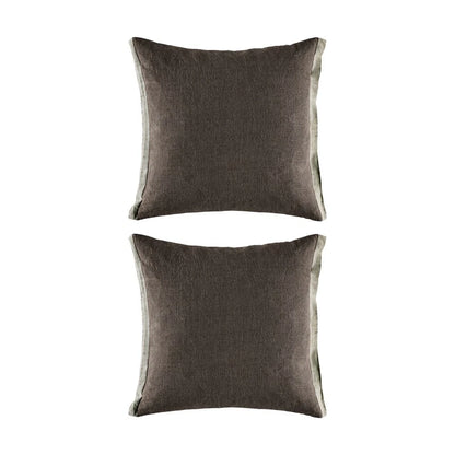 two charcoal cushion covers