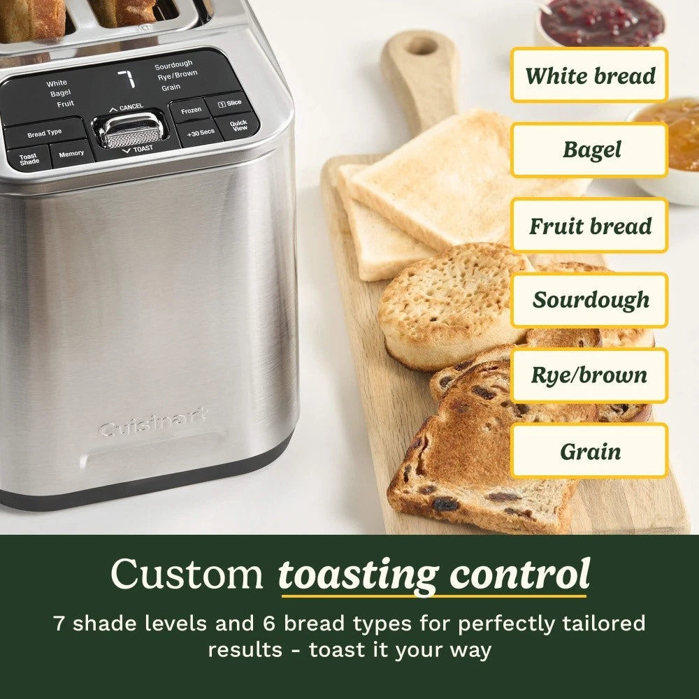 Cuisinart Smart Elite 2 Slice Digital Toaster Stainless Steel Kitchen Appliance Av8Store Av8Store