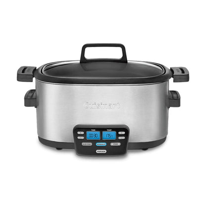 Cuisinart Cook Central 3-in-1 Multicooker 5.7L – Slow Cook, Sauté & Steam | Stainless Steel | 1350W