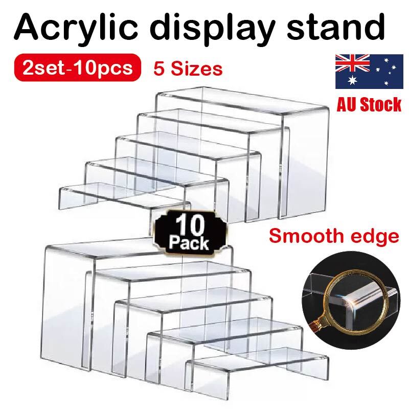 Clear acrylic display risers 10 piece set