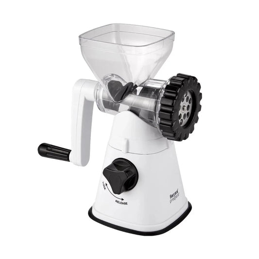 Baccarat Prepare Meat Mincer – Manual Hand Mincer with Sausage Tube & Blades