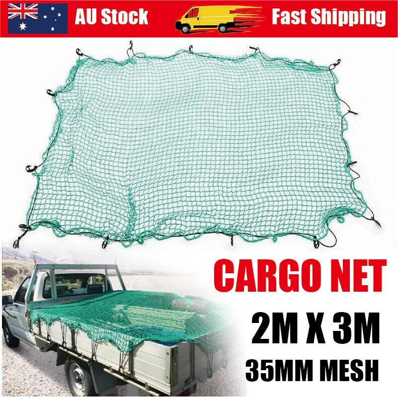 Cargo Net 2x3m Ute Trailer Truck | 15pc Hooks Included AU