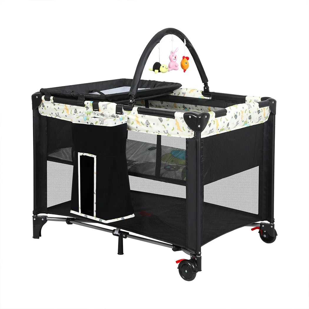 Bopeep Baby Cot Bed Crib Portable Bassinet Safety Rails Fence Foldable Travel Av8Store Av8Store