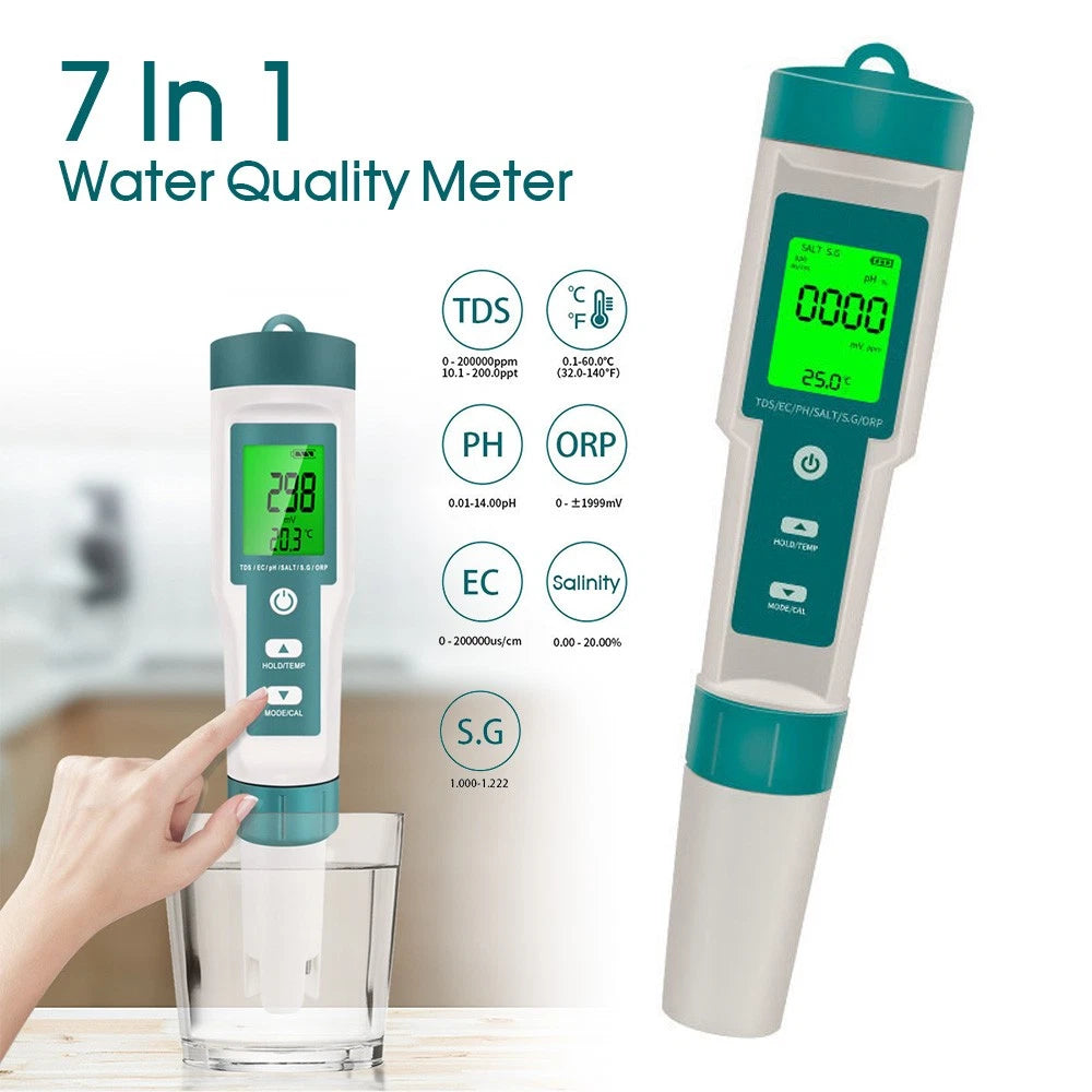 7-in-1 Digital PH & TDS Meter | Pool Water Tester AU