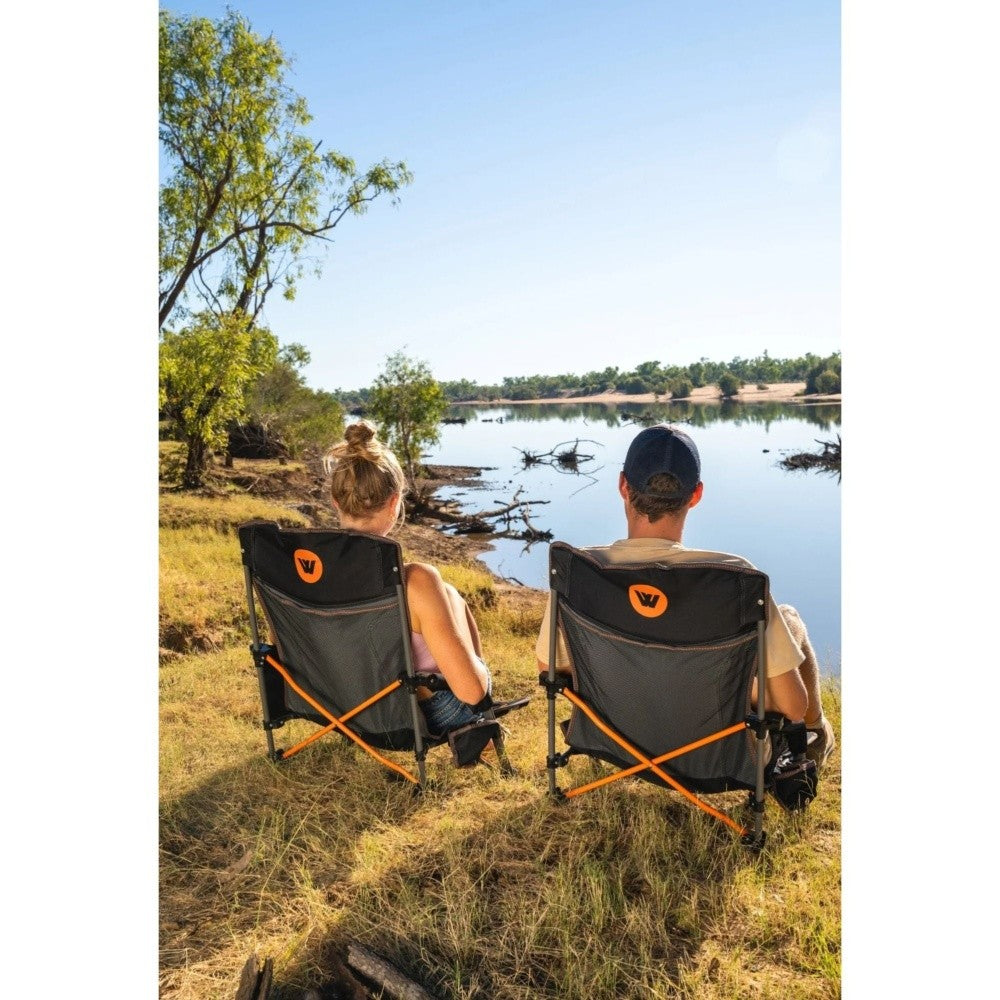 Wildtrak Falls event chair steel frame detail