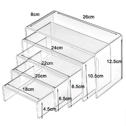 Acrylic risers retail display use
