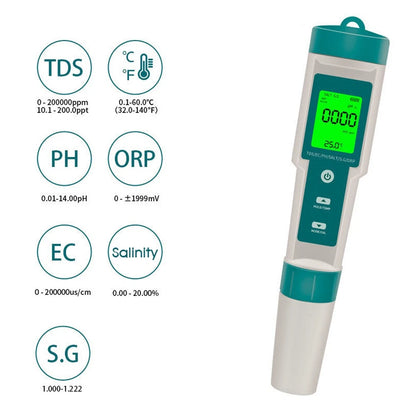 7-in-1 Digital PH & TDS Meter | Pool Water Tester AU