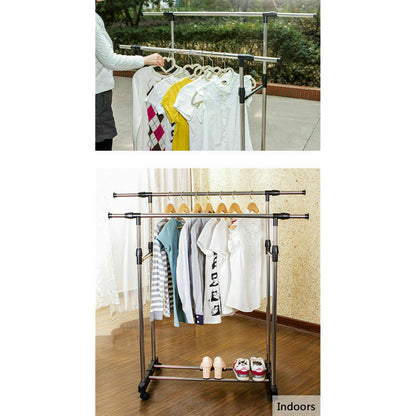 Clothes rack lower shoe shelf