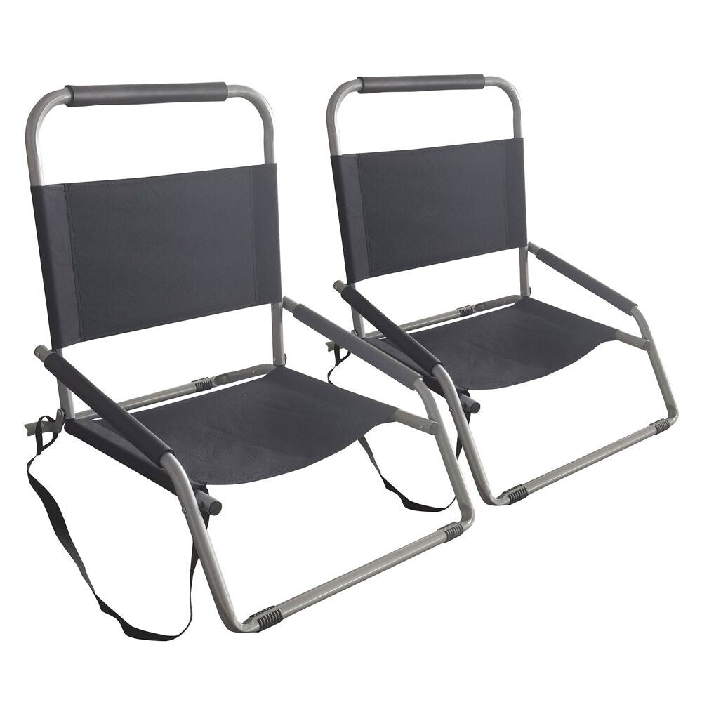 Havana Outdoors folding beach chairs 2 pack in vintage black