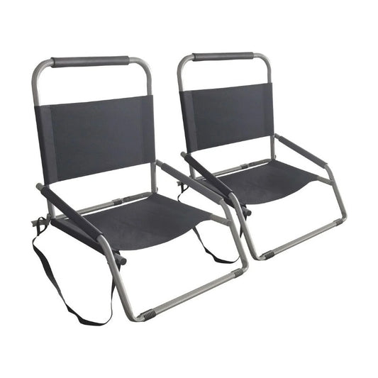 Havana Outdoors folding beach chairs 2 pack in vintage black