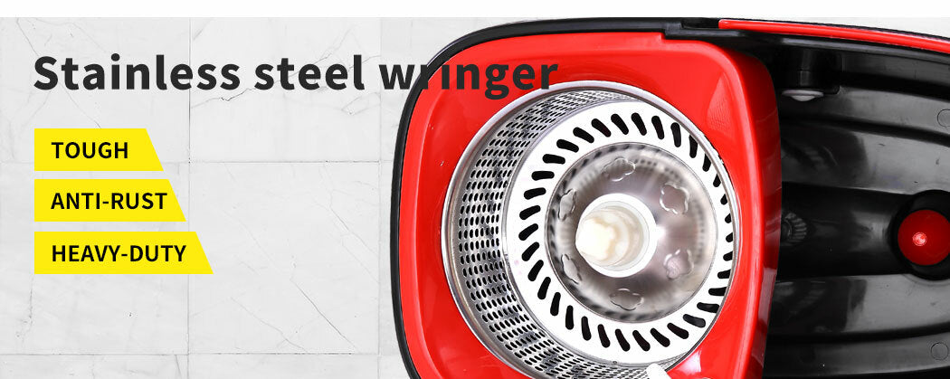Spin mop cleaning under furniture