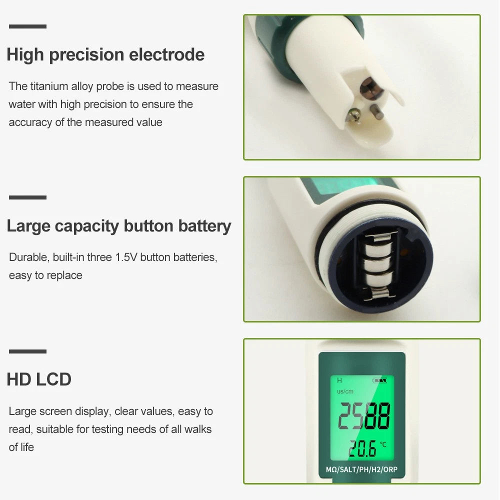 7-in-1 Digital PH & TDS Meter | Pool Water Tester AU