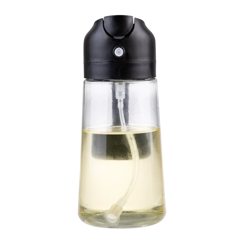 Appetito oil dispenser bottle with internal tube - black