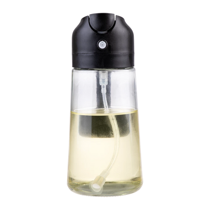 Appetito oil dispenser bottle with internal tube - black