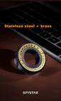 EDC Metal Ratchet Fidget Ring Spinner Stress Relief Toy Adult Anxiety Gift AEX