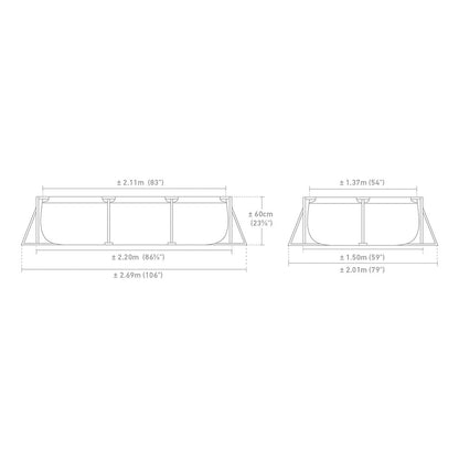 Intex frame pool packaging
