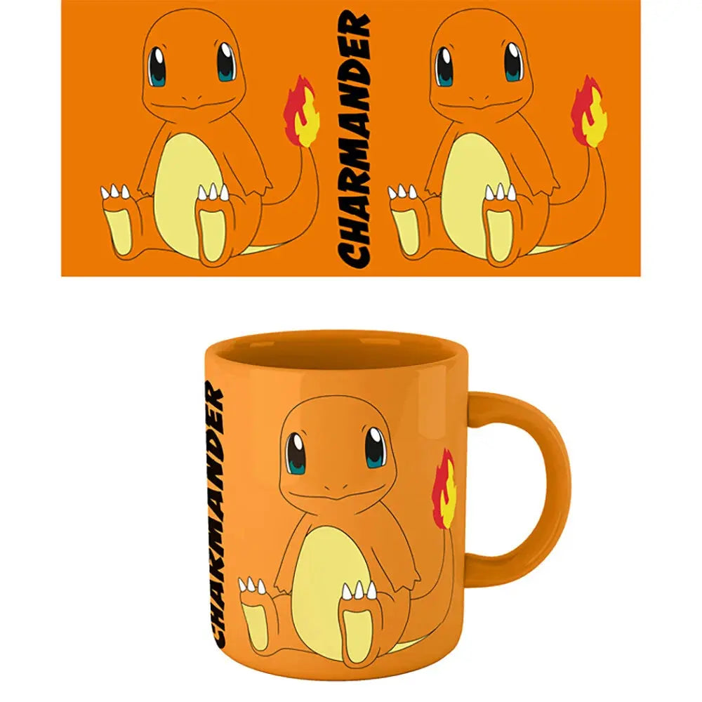 2x Pokémon Charmander Character Mug 300ml | Coloured Ceramic Cup | Kids & Fans Gift KGS
