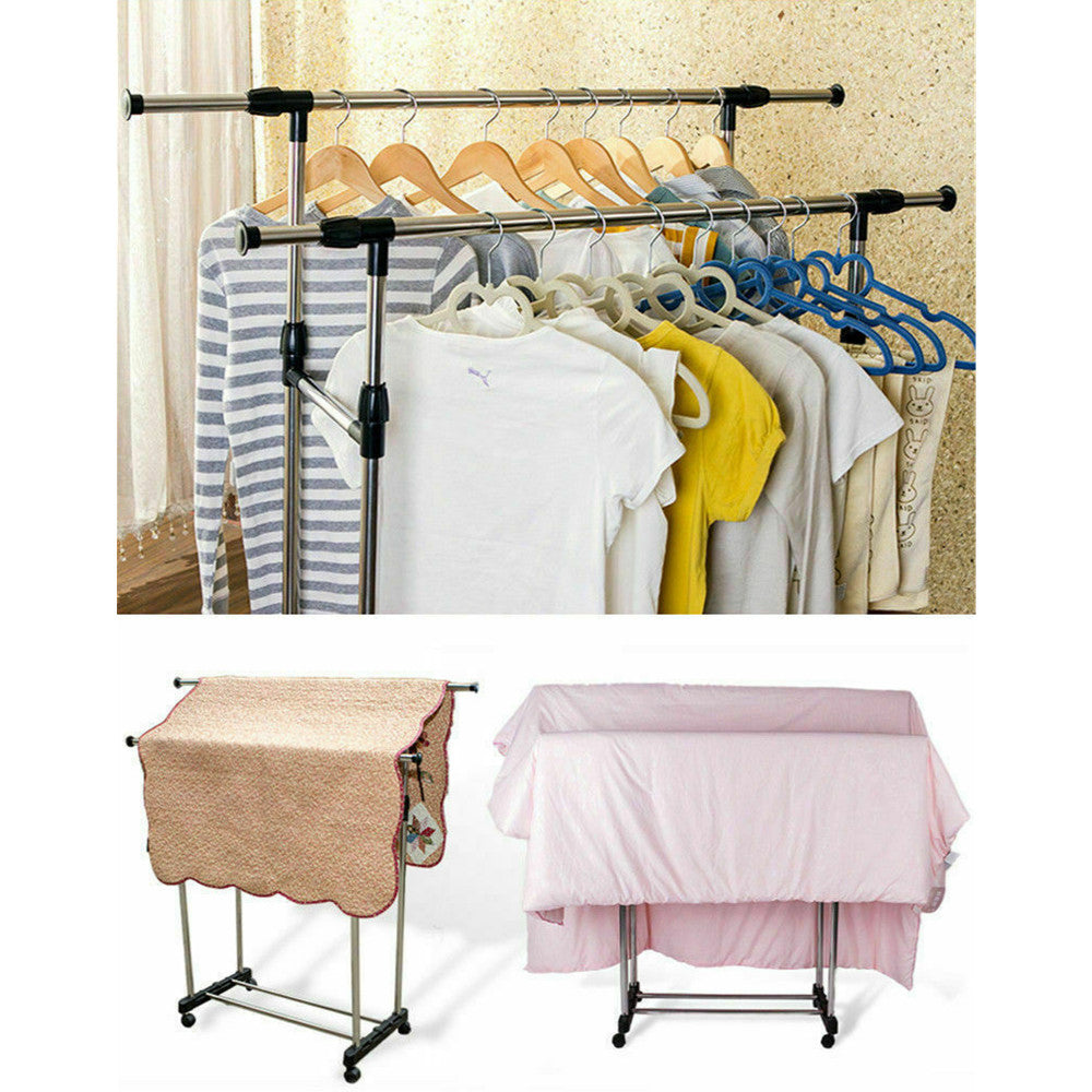 Clothes rack castor wheel