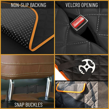 Pet seat cover storage pocket