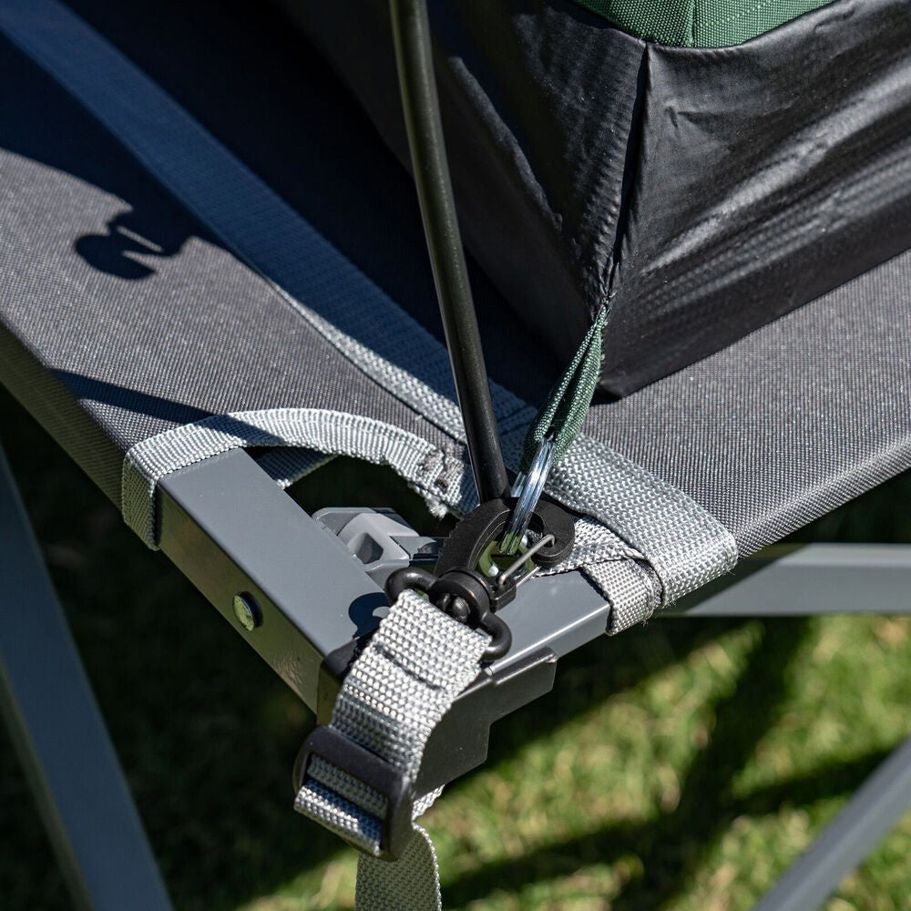 Quest Crossbow 1 stretcher bed folded with carry bag