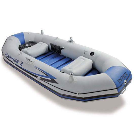 Intex Mariner 3 297cm Inflatable Fishing Boat with Oars and Carry Bag