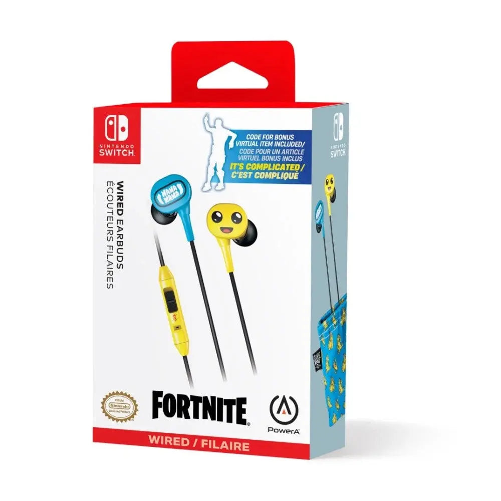 PowerA Nintendo Switch Wired Earbuds – Peely Banana Edition | In‑Ear Mic | Ergonomic Fit KGS