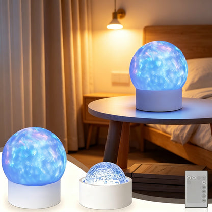 Galaxy star projector night light with 16 RGB colours and remote