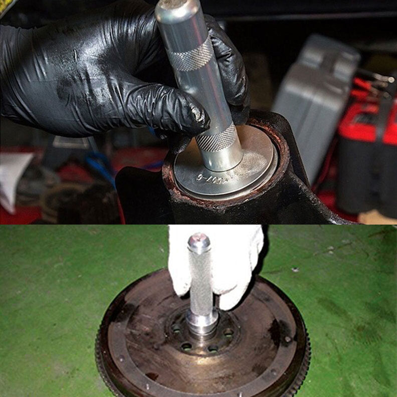 Bearing driver set in use on a hub