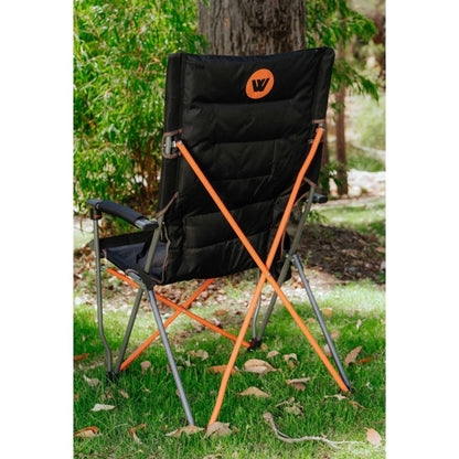 Wildtrak Yamba chair solid armrest detail