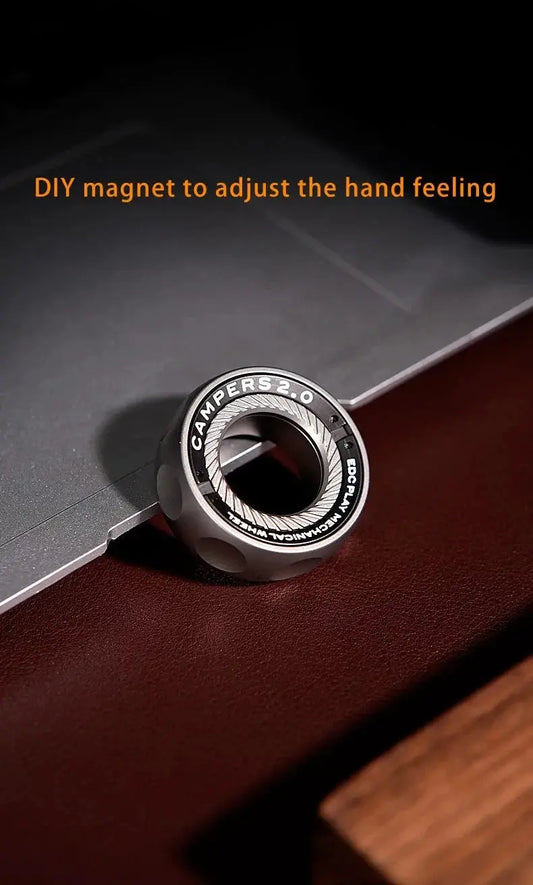 EDC Metal Ratchet Fidget Ring Spinner Stress Relief Toy Adult Anxiety Gift AEX