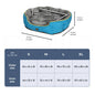Measurement chart for a pet bed with dimensions labeled