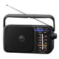 Sansai RD-768 Portable AM FM Radio Black - front view