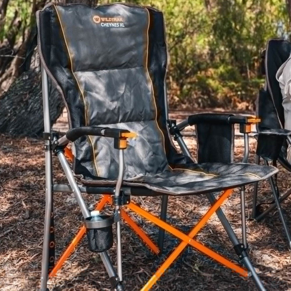 Wildtrak Cheynes Deluxe XL camping chair side profile
